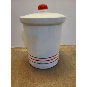 Vintage, Hand-Painted Ceramic REPLACEMENT LARGE CANISTER, Made In Italy